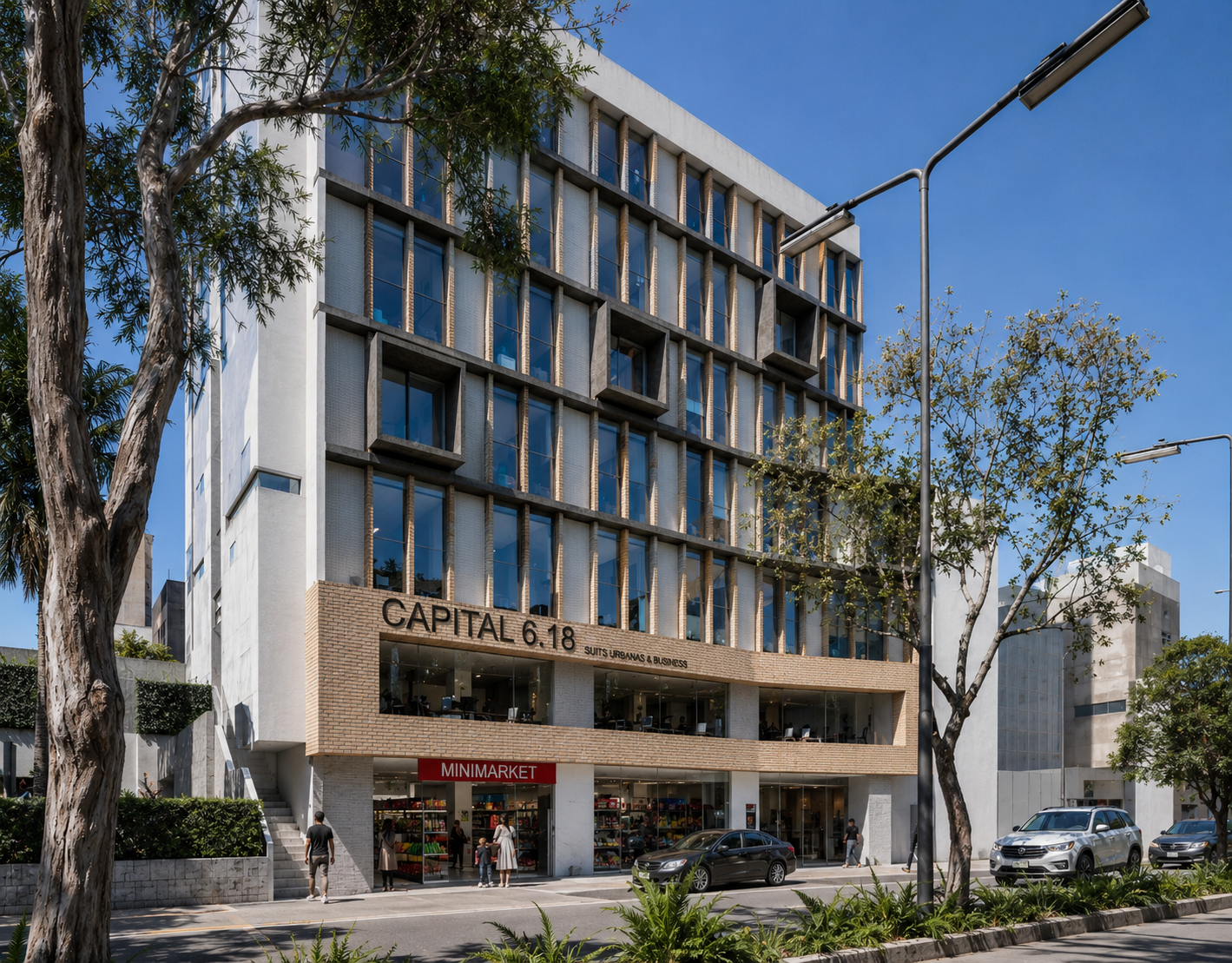 Render exterior del proyecto Capital 6.18